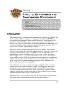 V Chapter V  A FFECTED E NVIRONMENT AND ENVIRONMENTAL CONSEQUENCES Introduction Setting