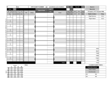 N  VFR FLIGHT PLANNER Date Wind