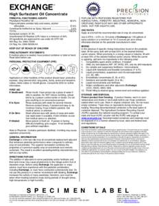 EXCHANGE  TM High Surfactant Oil Concentrate PRINCIPAL FUNCTIONING AGENTS