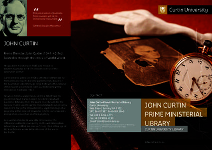 John Curtin / Governments of Australia / Curtin University / Curtin / Fadden Government / Curtin College / Fremantle by-election / Politics of Australia / Members of the Australian House of Representatives / Prime Ministers of Australia