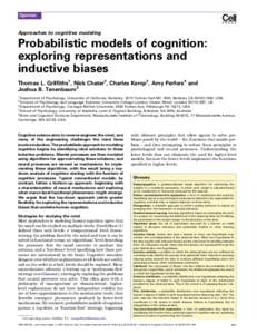 Probabilistic models of cognition: exploring representations and inductive biases