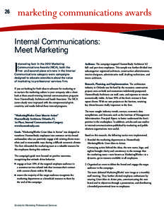 26  marketing communications awards Internal Communications: Meet Marketing