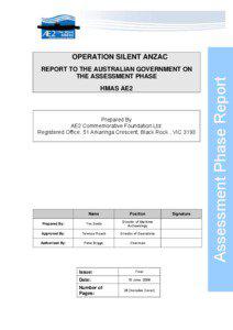 Operation Order- Operation SILENT ANZAC