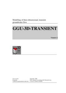 Modelling of three-dimensional, transient groundwater flow GGU-3D-TRANSIENT VERSION 2