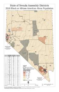 State of N evada Assem bly D istricts[removed]B lack or African Am erican Alone Population 32 33