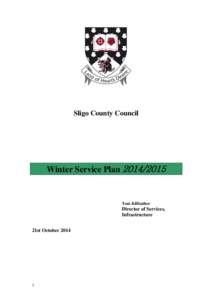 Sligo County Council  Winter Service Plan[removed]Tom Kilfeather