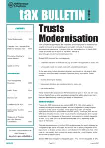 ISSUE 78  contents ............................ Trusts Modernisation