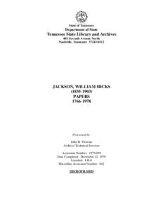 Tennessee in the American Civil War / William Giles Harding / William Harding Jackson / Antebellum architecture / Belle Meade Plantation / William Hicks Jackson / William H. Jackson / Jackson / Harding / Tennessee / Southern United States / Horse racing