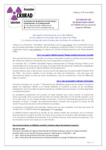 Valence, le 27 marsCommission de Recherche et d’Information Indépendantes sur la Radioactivité 29 cours Manuel de FallaValence . 50 / 