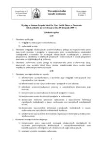 Wewnątrzszkolne zasady oceniania Zespół Szkół Nr 2 im. Emilii Plater w Piasecznie
