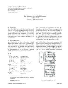 Cuneiform Digital Library Bulletin 2011:2 <http://cdli.ucla.edu/pubs/cdlb/2011/cdlb2011_002.html> © Cuneiform Digital Library Initiative ISSN[removed]Version: 9 March 2011