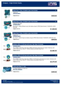 Category - Angle Grinder blades  Blade Pack 4