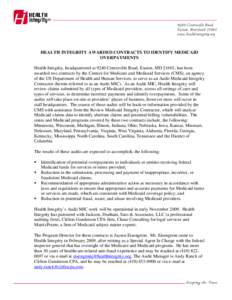 United States Department of Health and Human Services / Medicaid / Medicare / Centers for Medicare and Medicaid Services / Government / Health / United States / Recovery Audit Contractor / Connolly /  Inc / Healthcare reform in the United States / Federal assistance in the United States / Presidency of Lyndon B. Johnson