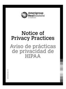 MEMCOMM[removed]TX  HIPAA Notice of Privacy Practices The original effective date of this notice was April 14, 2003. The most recent revision date is indicated in the footer of this notice. Please read this paper carefu