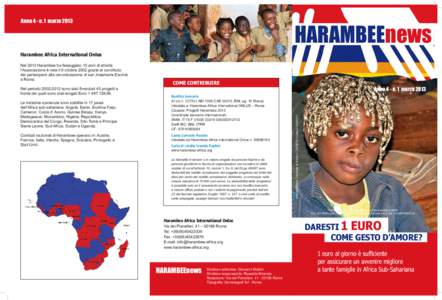 Anno 4 - n. 1 marzoHARAMBEEnews Harambee Africa International Onlus