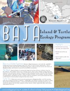 This stunning 9-day course features 30+ hours of coursework in marine biology, desert ecology, and conservaƟon, plus over 20 hours of field research snorkling in the Sea of Cortez and observing sea turtles in Magdalena 