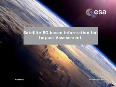 Satellite EO based information for Impact Assessment Some Abstract Considerations  Possible contributions to Impact Assessment