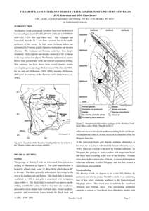 TELEGRAPH, LANCEFIELD AND BEASLEY CREEK GOLD DEPOSITS, WESTERN AUSTRALIA I.D.M. Robertson and H.M. Churchward CRC LEME, CSIRO Exploration and Mining, PO Box 1130, Bentley, WAINTRODUCTION The 