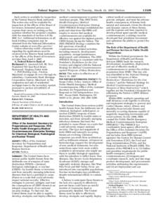 Federal Register / Vol. 72, No[removed]Tuesday, March 20, [removed]Notices Each notice is available for inspection at the Federal Reserve Bank indicated. The notice also will be available for inspection at the offices of the