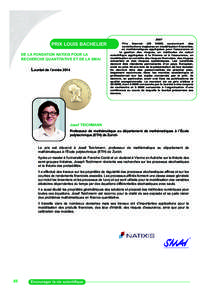 Projet Grande médaille et GP 2014_Grande médaille et GP 2006.qxd:18 PagePrix lOuis baCHelier De la FOnDatiOn natixis POur la