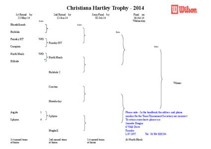 Christiana Hartley Trophy[removed]1st Round by 22-May-14 2nd Round by 12-Jun-14