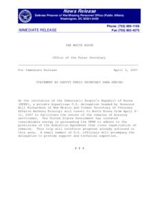 Microsoft Word - White House Release  Apr[removed]doc