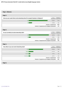 APPA Privacy Awareness Week 2011 social media survey [English language version] - eSurveysPro.com
