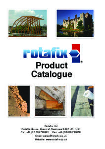Product Catalogue ®  Rotafix Ltd