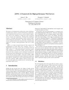 JAWS: A Framework for High-performance Web Servers  James C. Hu 