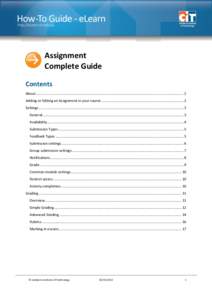 eLearn Guides - Assignment - Complete Guide