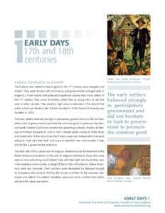 1  Early Days 17th and 18th centuries