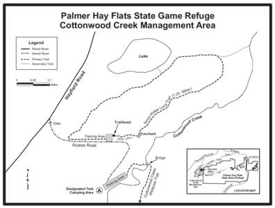 Palmer Hay Flats State Game Refuge Cottonwood Creek Management Area Legend Paved Road