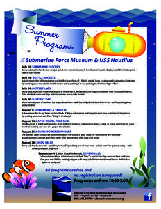 Summer Programs at the  Submarine Force Museum & USS Nautilus