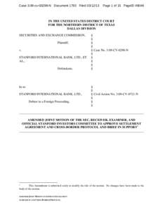 Case 3:09-cv[removed]N Document 1793 Filed[removed]Page 1 of 15 PageID[removed]IN THE UNITED STATES DISTRICT COURT FOR THE NORTHERN DISTRICT OF TEXAS