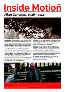 Inside Motion Special News and information for staff, volunteers and supporters of the Ffestiniog & Welsh Highland Railways  Allan Garraway, [removed]