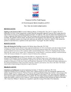 Microsoft Word - Civil War Trails Installation Sites with descriptions.doc