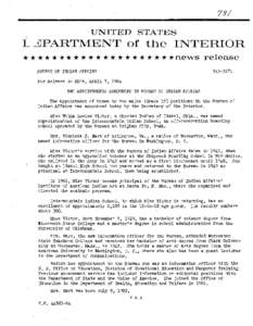 7i/ UNITED STATES i  ~PARTMENT of the INTERIOR