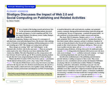 Annual Meeting Coverage  Bulletin of the American Society for Information Science and Technology – February/March 2008 – Volume 34, Number 3