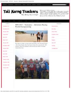 Tali Karng Trackers – XPD 2011 – Tasmania – Adventure Racing World Championship