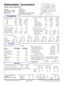 Wethersfield, Connecticut CERC Town Profile 2010 Belongs to Hartford County LMA Hartford Capitol Area Economic Dev. Region