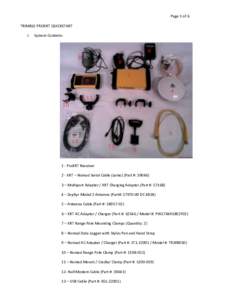 Page 1 of 6 TRIMBLE PROXRT QUICKSTART I. System Contents