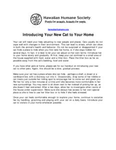 Microsoft Word - Introducing Cat to New Home.doc