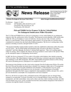 Western United States / Geography of the United States / Conservation in the United States / Endangered Species Act / Willow Flycatcher / Yuma Desert / Lower Colorado River Valley / Cibola National Wildlife Refuge / Kern River Preserve / Protected areas of the United States / Empidonax / United States Fish and Wildlife Service