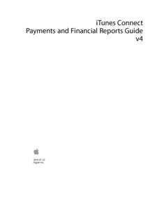 iTunes Connect  Payments and Financial Reports Guide v4 