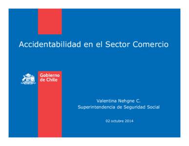 Accidentabilidad en el Sector Comercio  Valentina Nehgne C. Superintendencia de Seguridad Social 02 octubre 2014