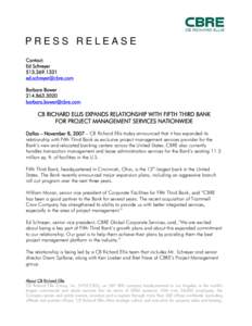 Microsoft Word - Press Release - Fifth Third_FINAL.doc