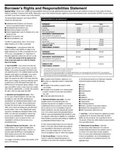 Federal Stafford Loan MPN Borrower’s Rights and Responsibilities