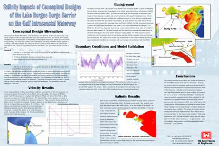 Background  GIWW Conceptual designs of the Lake Borgne Surge Barrier were developed for the purpose of protecting the city of New Orleans under the guidance of the United States Army Corps of Engineers (USACE)