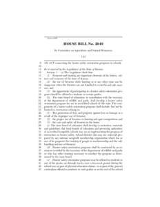 Session of[removed]HOUSE BILL No[removed]By Committee on Agriculture and Natural Resources[removed]