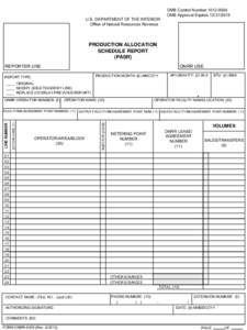 U.S. DEPARTMENT OF THE INTERIOR Office of Natural Resources Revenue OMB Control Number[removed]OMB Approval Expires[removed]